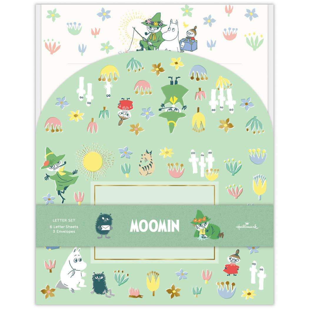 ムーミン 手紙セット レターセット MOADグリーン 北欧 日本ホールマーク 便箋&封筒 キャラクター グッズ拍卖