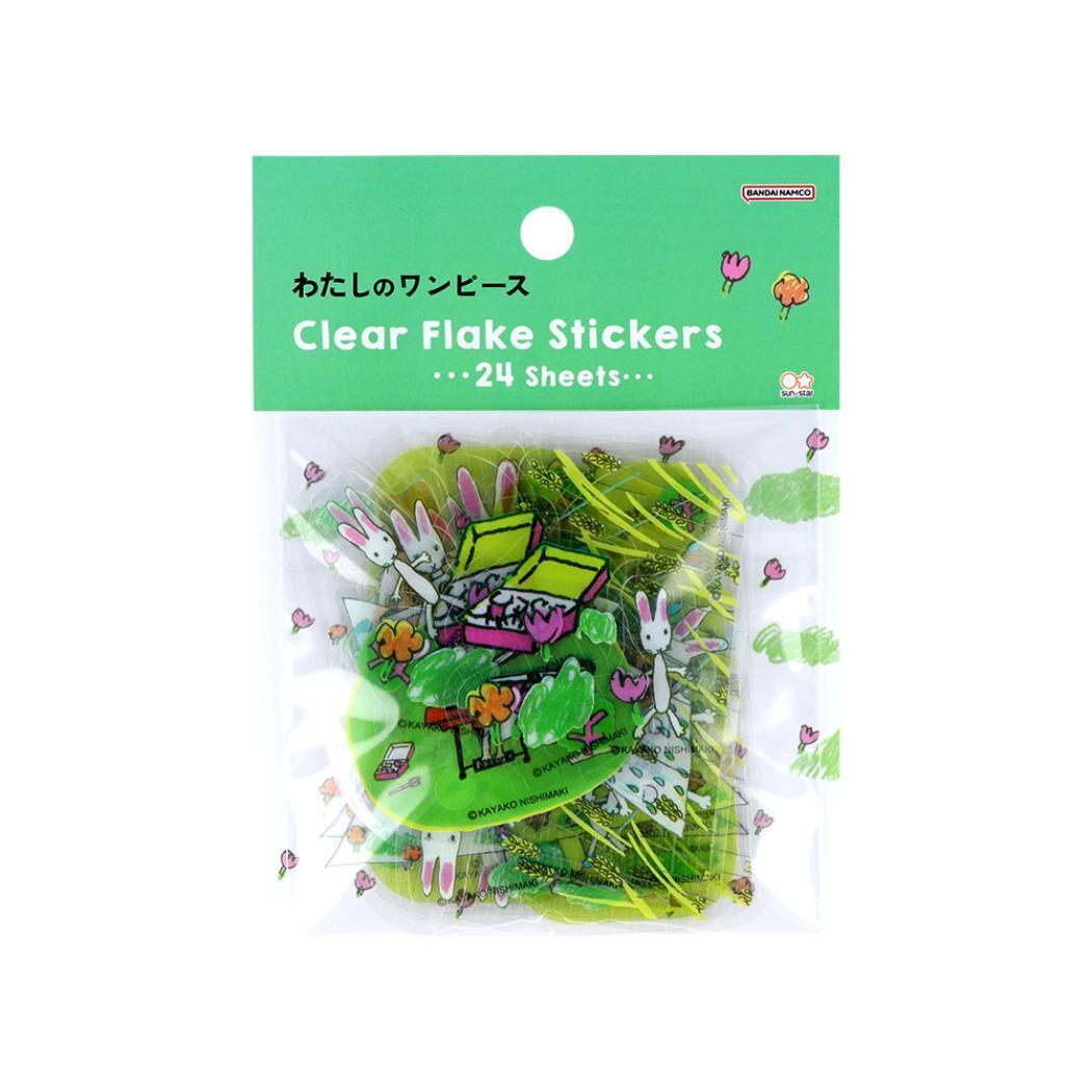 わたしのワンピース ピースシール クリアフレークシール 花 サンスター文具 にしまき かやこ デコシール 手帳デコ グッズ拍卖