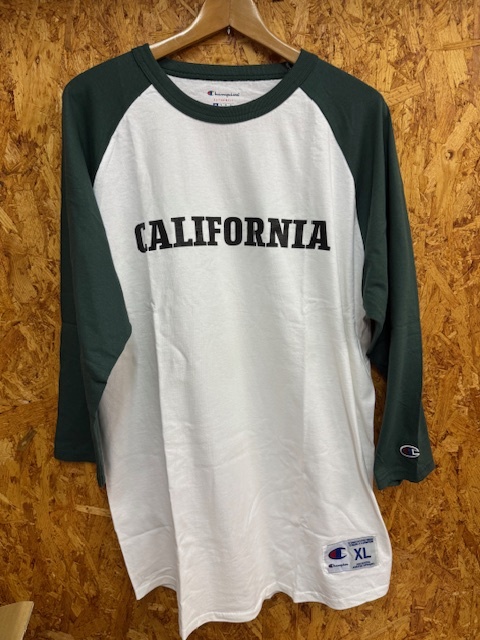 新品 チャンピオン ラグラン カリフォルニア Tシャツ Champion 七分袖 / ヴィンテージ vintage Y2K 90'S アメカジ拍卖