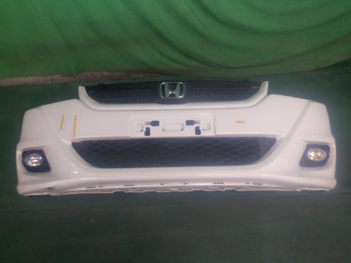 【個人宅発送不可】◇◇ホンダ ストリーム RN6/RN7/RN8 純正 フロントバンパー 71101-SMCX-000 グリル/フォグ付 パール/NH624P◇◇拍卖