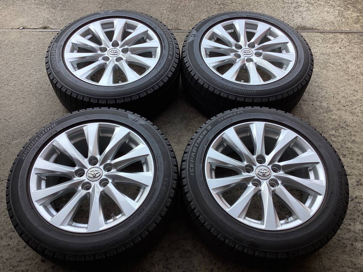 M8484 TOYOTA カムリ 70系純正 17インチ 7.5J +45 114.3/5H&215/55R17 B.S ICEPARTNER2 ミゾ有 スタッドレス 4本拍卖