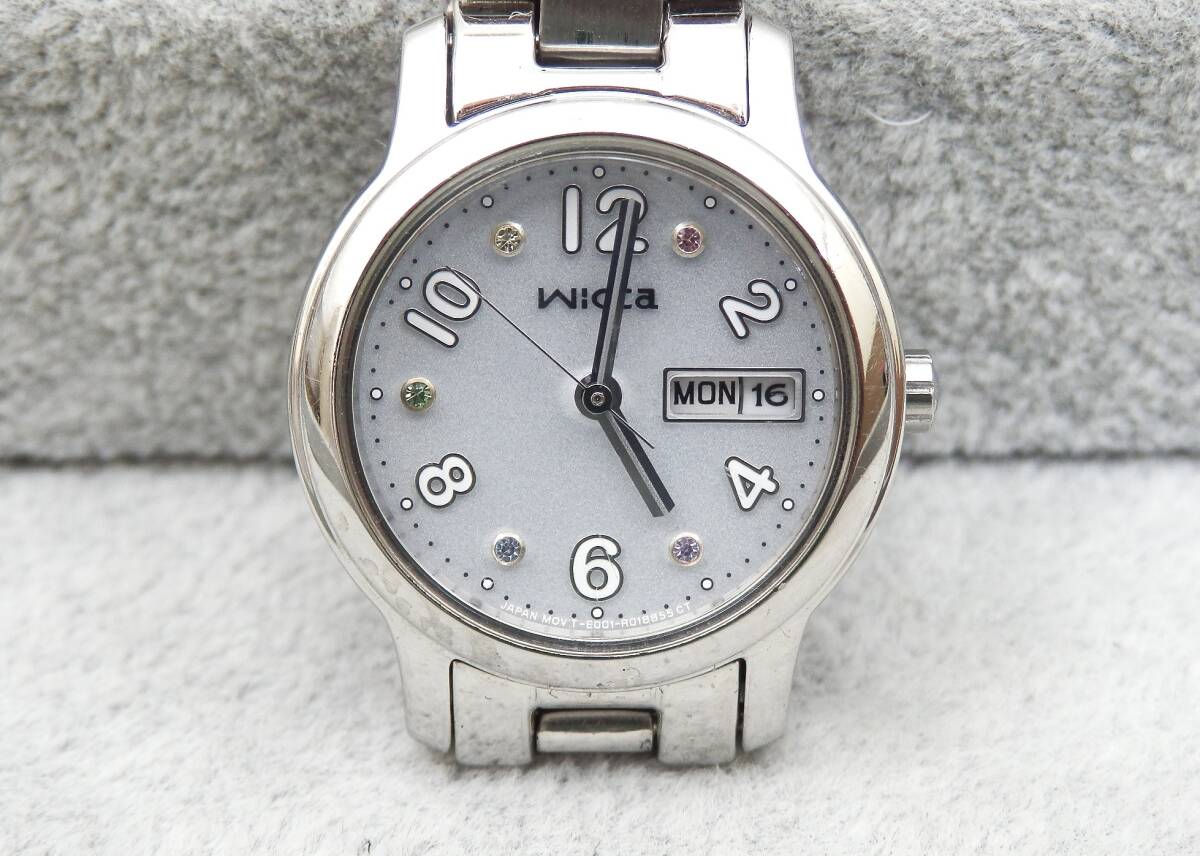 CITIZEN WICCA ECO-DRIVE E001-R006096 レディースクォーツ 約43.9g 稼働状品 売り切り拍卖