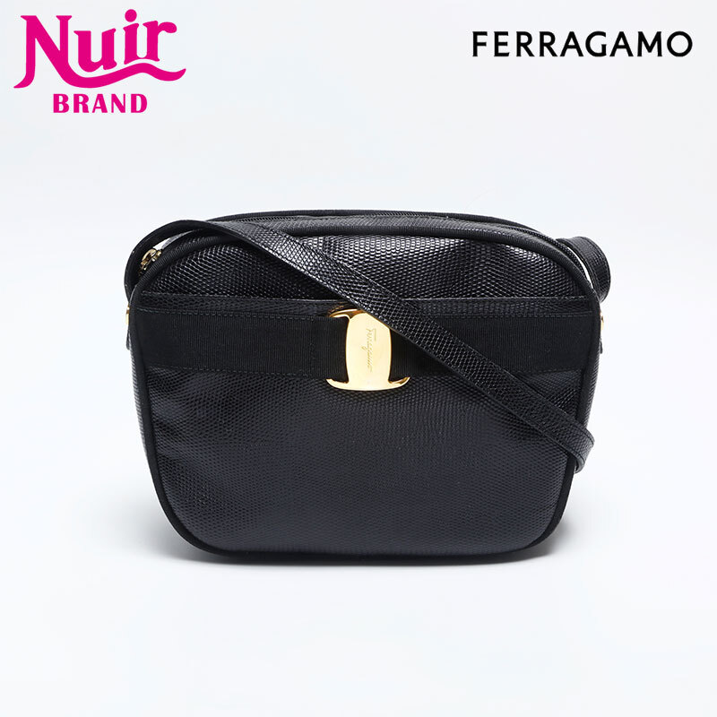 サルヴァトーレフェラガモ Salvatore Ferragamo ショルダーバッグ ヴァラ ブラック拍卖