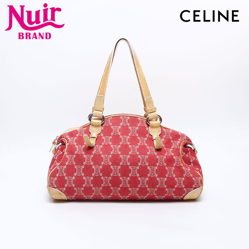 セリーヌ CELINE ショルダーバッグ マカダム キャンバス レッド拍卖