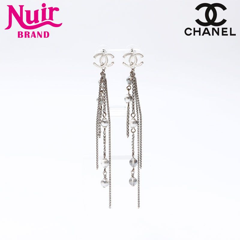 シャネル CHANEL ピアス 2016年 A18A ココマーク チェーン シルバー拍卖