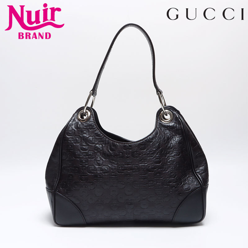 グッチ GUCCI ショルダーバッグ ホースビット レザー ブラック拍卖