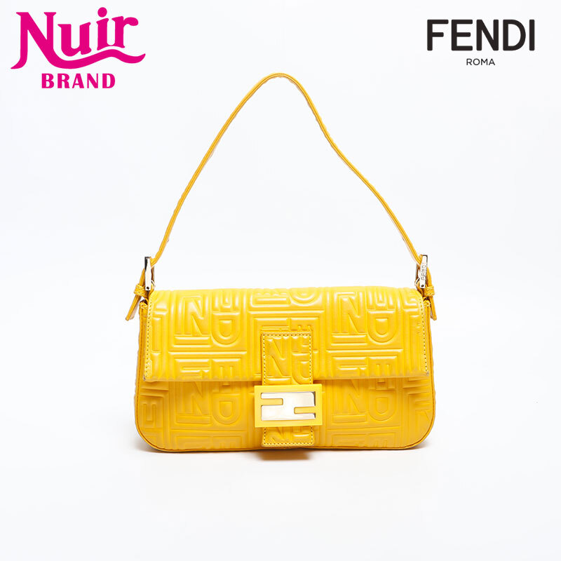 フェンディ FENDI ショルダーバッグ マテラッセ マンマバケット レザー イエロー拍卖