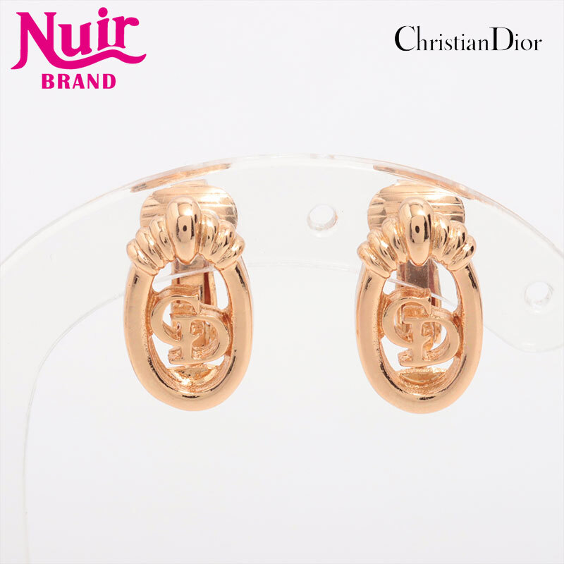 クリスチャンディオール Christian Dior イヤリング CDロゴ ゴールド拍卖