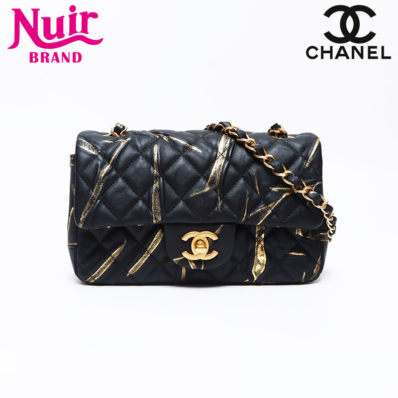 シャネル CHANEL ショルダーバッグ ミニ マトラッセ チェーン ブラック拍卖