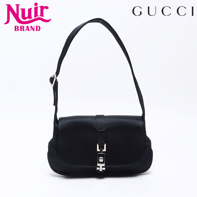 グッチ GUCCI ショルダーバッグ サテン ジャッキー ミニ ブラック拍卖