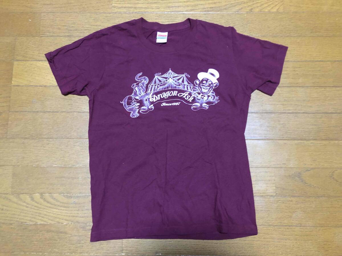★即決★Dragon Ash ドラゴンアッシュ★バンドTシャツ★Sサイズ★ワインレッド★ミクスチャーロック★ロックTシャツ★送料230円★拍卖
