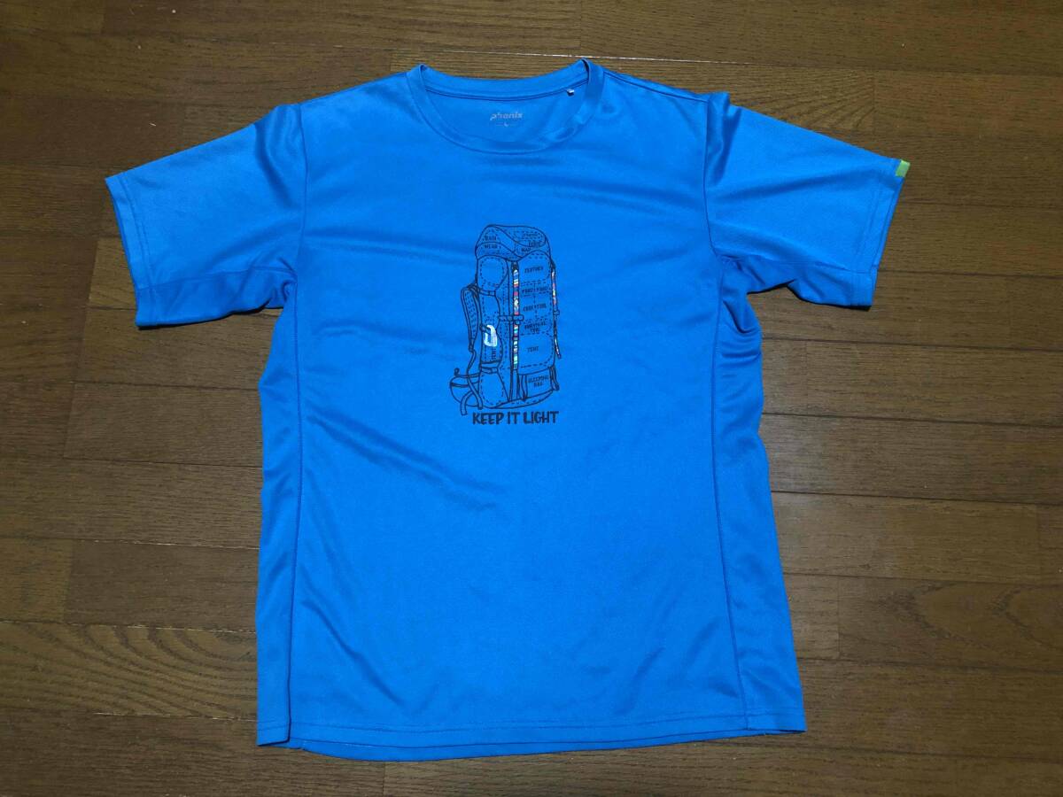 ★即決★Phenix フェニックス★トレッキングTシャツ★Lサイズ★ターコイズブルー★吸湿速乾★登山ウェア★ポリエステル★送料230円★拍卖