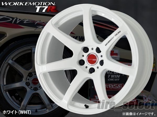送料無料 1本価格 要納期確認 WORK EMOTION T7R 17x7.0J WHT ホワイト □ ワーク エモーション 7.0J-17 4H【wet7r】拍卖