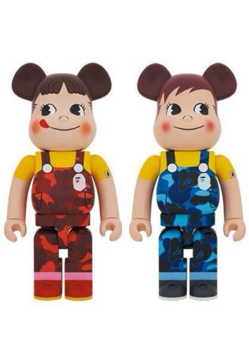2体セット 1000% BE@RBRICK ベアブリック ペコちゃん & ポコちゃん BAPE (R) ベイプ MEDICOM TOY メディコムトイ エイプ 不二家 peko poko拍卖