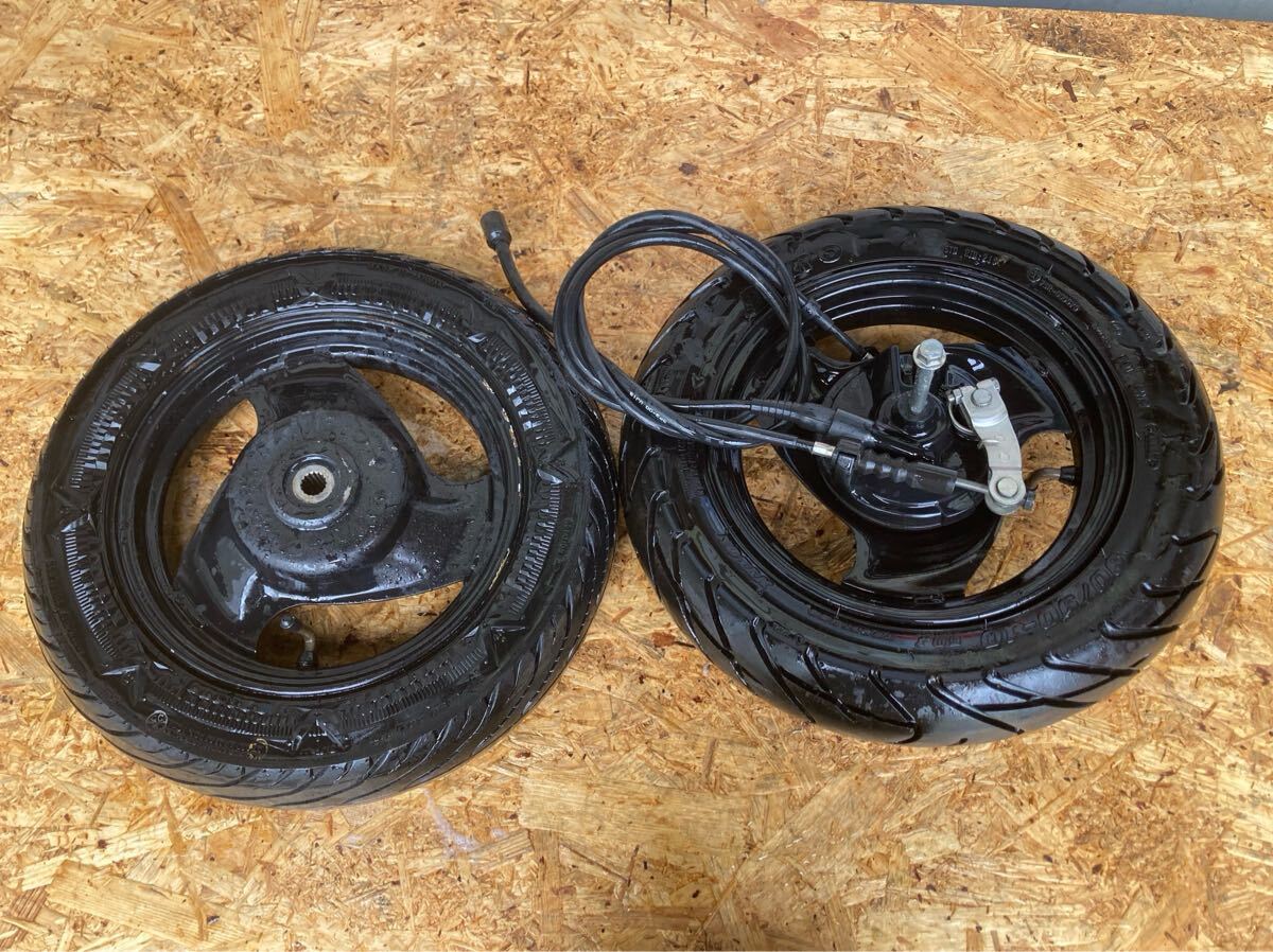 59463■ ヤマハ ジョグ JOG SA57J (009番台~) ホイールセット フロント リア 前後 黒色 ドラム拍卖