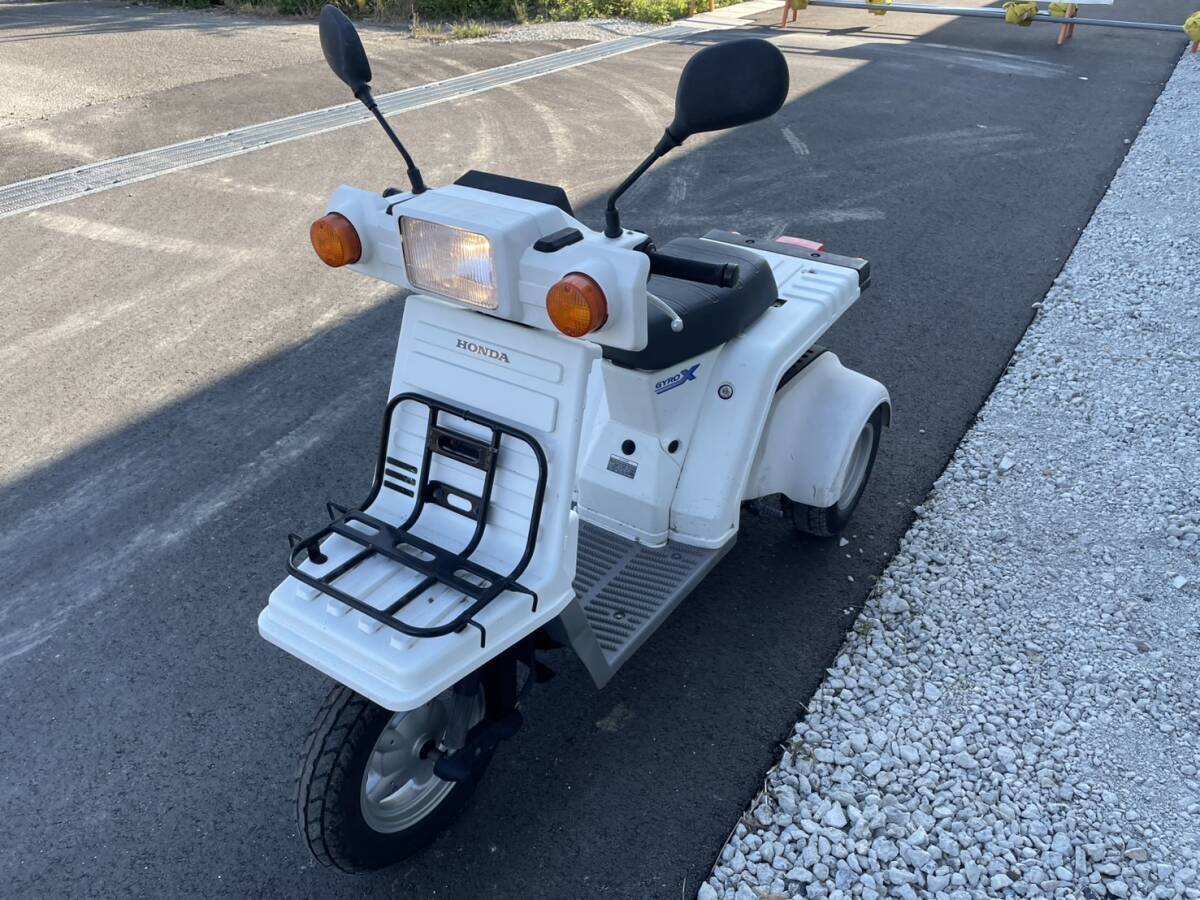 ≪愛知≫ジャイロX 4スト TD02 (110番台~) 白色 現状 書付 実働 吹き上がりOK♪ 56番 ジャイロアップ キャノピー拍卖