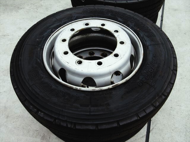 送料無料 新車外し 295/70R22.5 BS R173 DE3G22.5×8.25 10穴 現状品 2本セット 在庫あり拍卖
