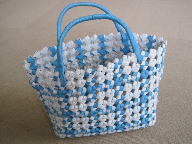 ■■【即決有】■手作りかごバッグ★四つだたみ紙バンドバッグ♪■■拍卖