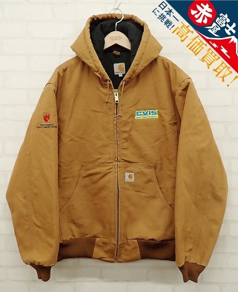 3J6817/Carhartt ブラウンダックアクティブジャケット J140 USA製 カーハート拍卖