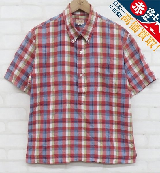 9T3093【クリックポスト対応】SUGAR CANE 半袖BDプルオーバーチェックシャツ シュガーケーン拍卖