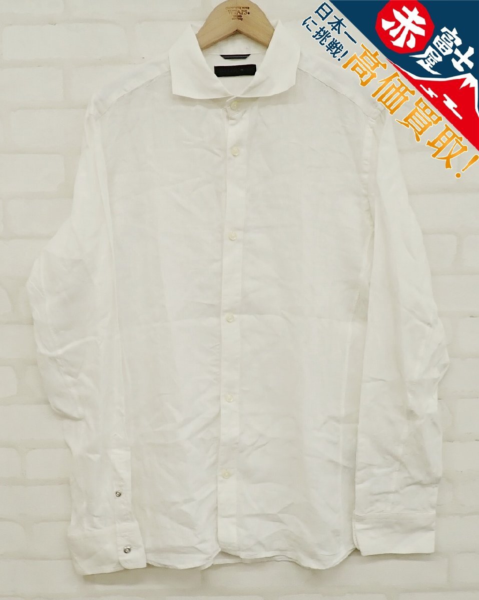 9T3227/junhashimoto イタリアンカラーリネンシャツ 1061710008 ジュンハシモト拍卖