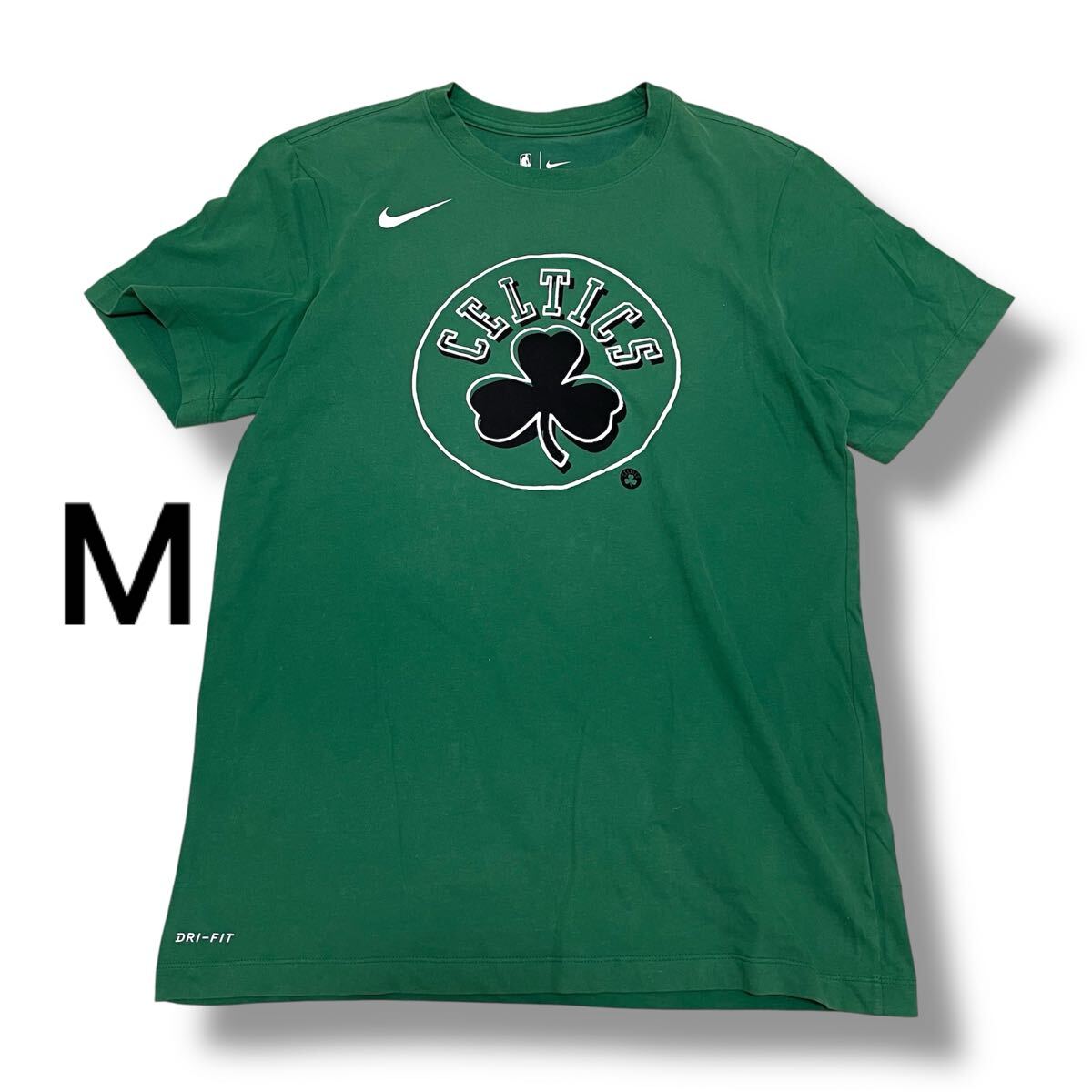 NIKE NBA CELTICS ナイキ エヌビーエー ボストンセルティックス ロゴプリント Tシャツ M グリーン DRI-FIT バスケ 拍卖