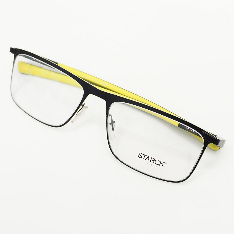 E06517 未使用品 STARCK EYES/眼鏡【サイズ:55□17-145】ブラック/イエロー SH2030-M 0007 メガネ スタルクアイズ アランミクリ メンズ拍卖