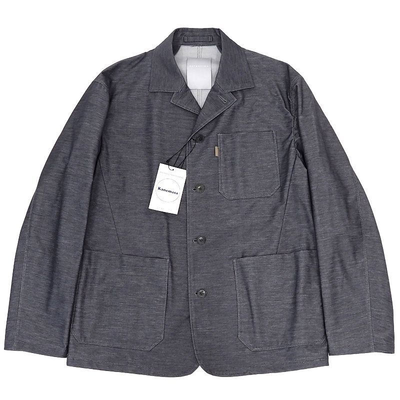 E06611 新品 ESTNATION Kanemasa/ジャケット 【サイズ:S】 グレー 定価46200円 ストレッチ エストネーション カネマサ メンズ 拍卖