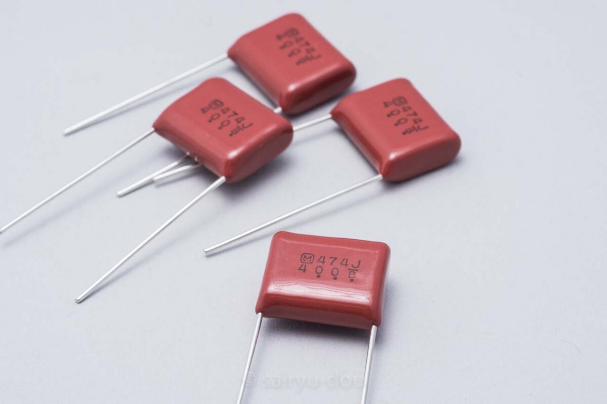 Panasonic フィルムコンデンサ ECQE(F)0.47μF/400VDC/5% 474J 4個セットB拍卖