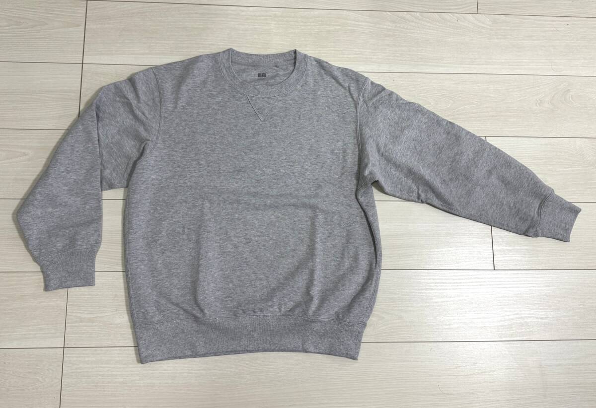 ★UNIQLO ユニクロ 長袖 スウェットシャツ トレーナー メンズ Lサイズ グレー★拍卖