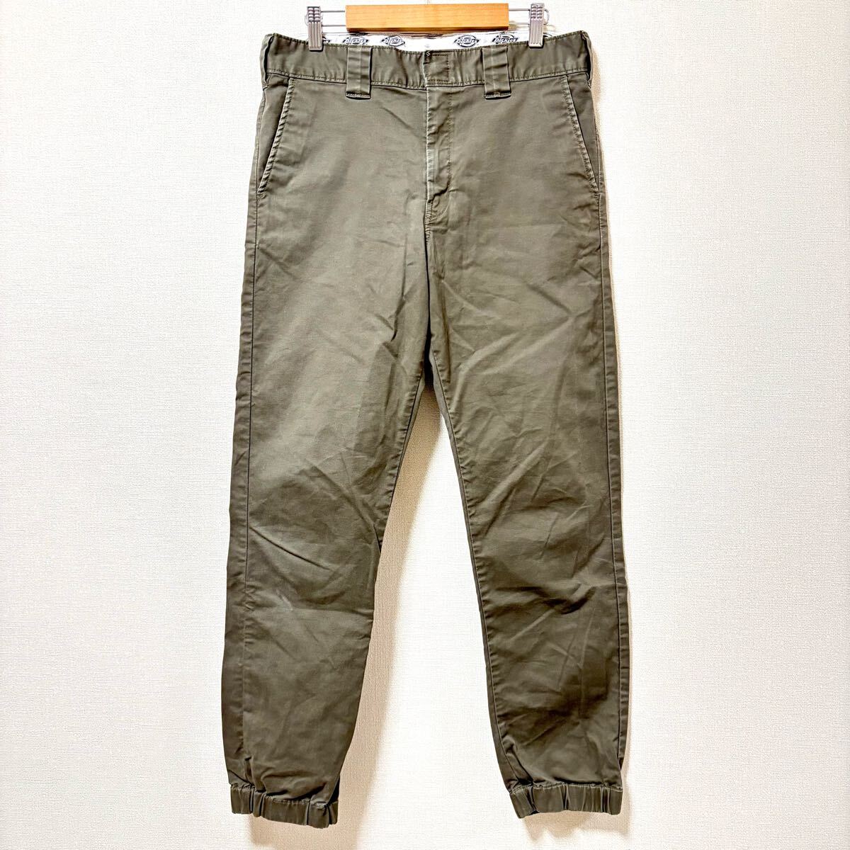 スリムシルエット◎【Dickies】ディッキーズ チノパン カーキ ジョガー パンツ ストレッチ ワーク アメカジ ストリート W31/Y32591SS拍卖