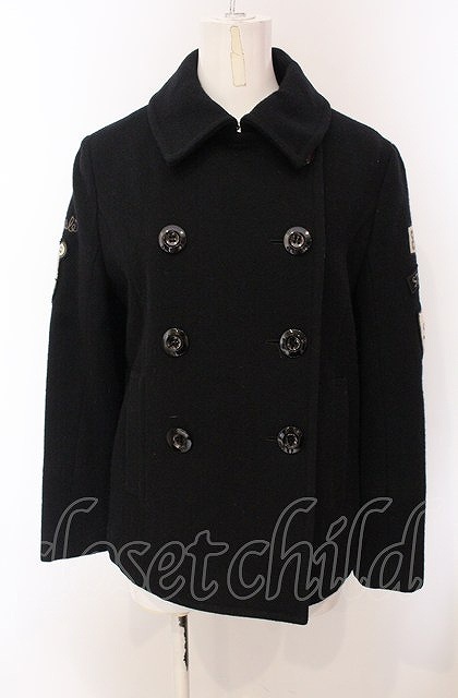 Jane Marple / ワッペンショートコート M クロ O-25-04-30-2151-JM-CO-IG-ZT-C034拍卖