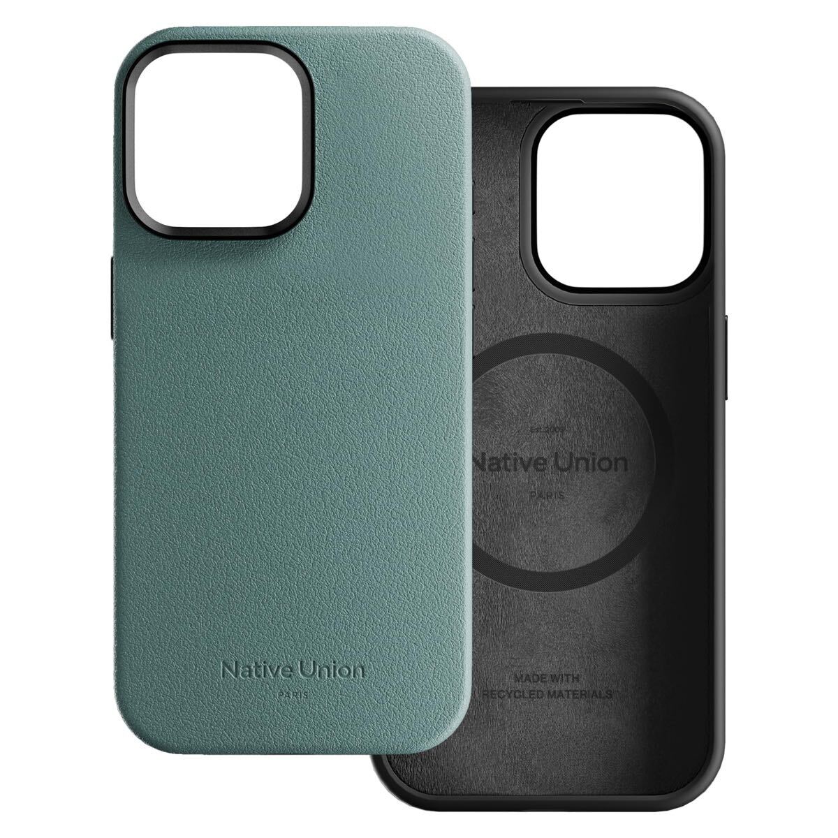 n)Native Union Active Case 内蔵マグネット付きMagSafe対応 頑丈なデザイン iPhone 15 Pro Max用(スレートグリーン)拍卖