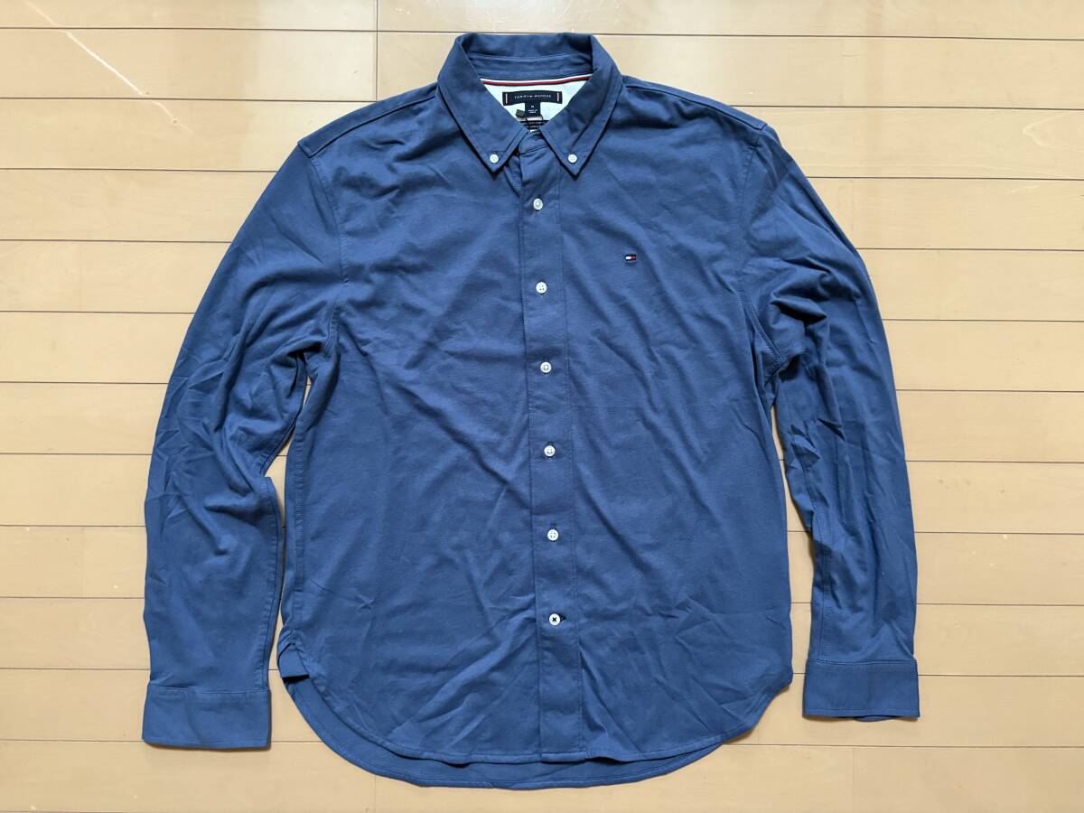 (新品)トミーヒルフィガー (Tommy Hilfiger) メンズ レギュラー フィット ストレッチ 長袖シャツ(XM04093) Mサイズ拍卖