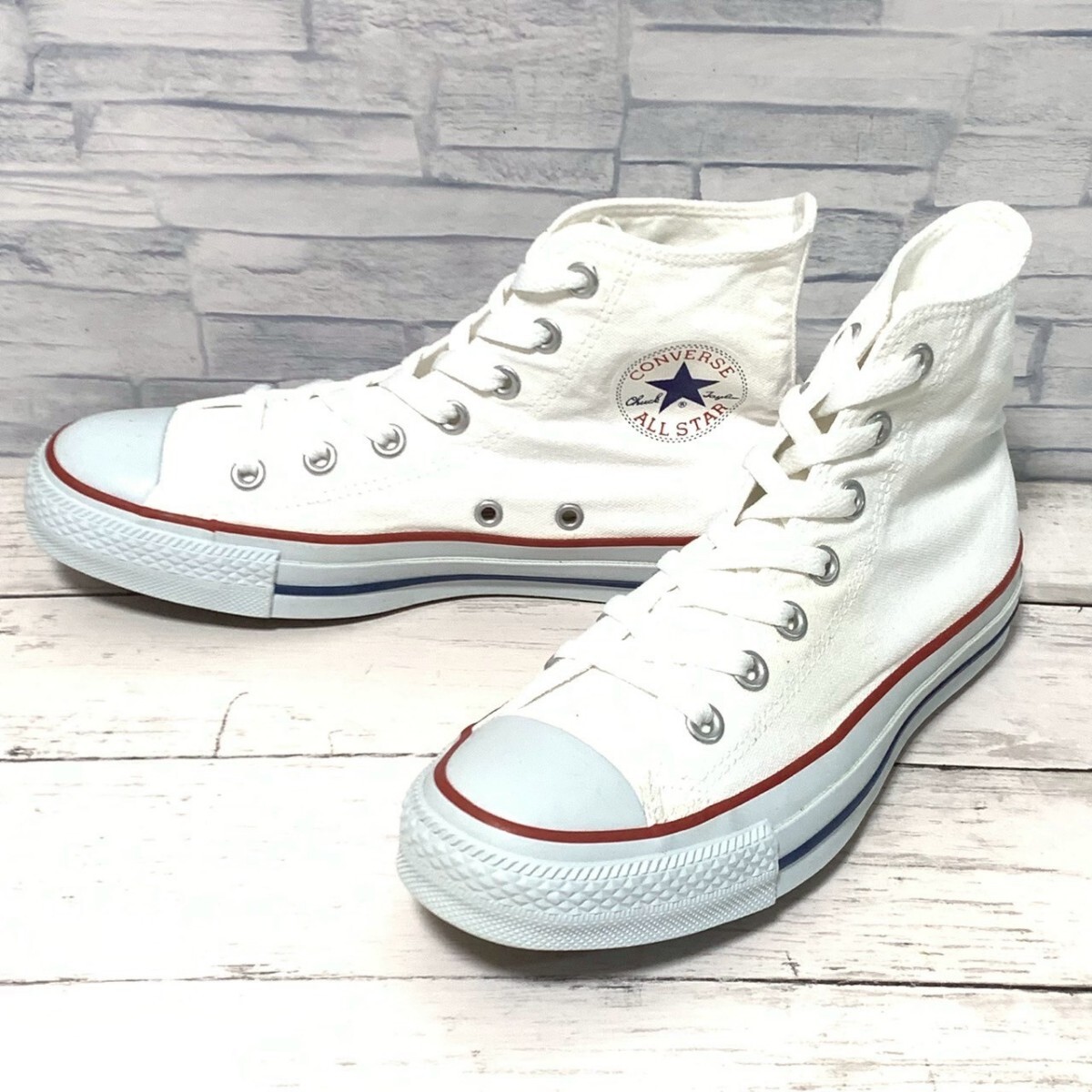 R8789bL CONVERSE コンバース ALL STAR キャンバスオールスターHI ハイカットスニーカー オプティカルホワイト レディース 24.5cm M7650拍卖