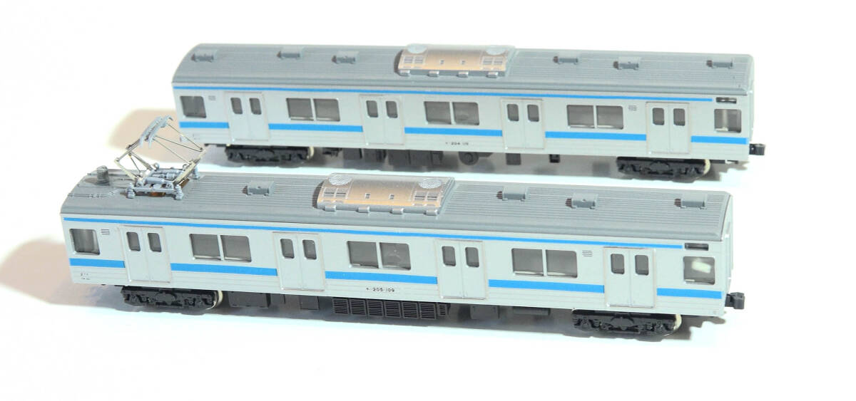 【H52F76】KATO「モハ204」「モハ205」東海道線・山陽線緩行ブルー帯 ケースなし 京阪神緩行 205系通勤形電車 中古Nゲージ ジャンク カトー拍卖