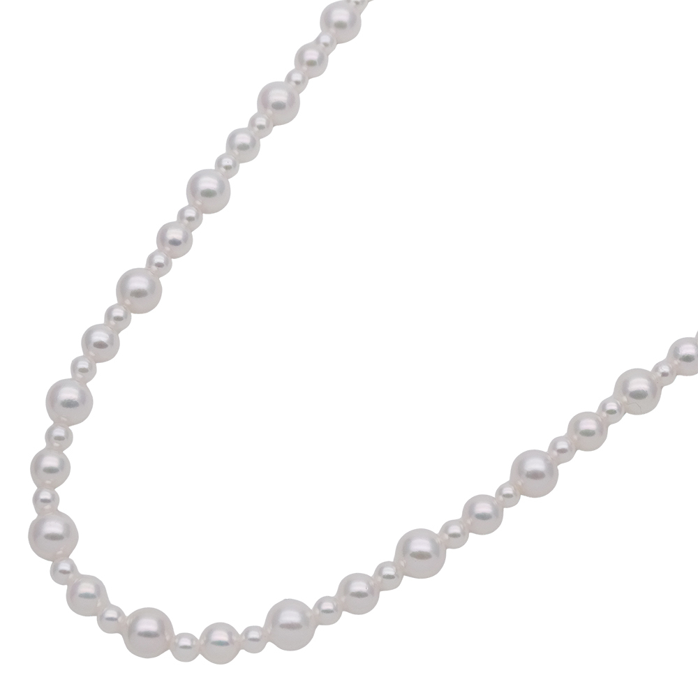 ミキモト MIKIMOTO ネックレス レディース ブランド K18YG パール ホワイト イエローゴールド拍卖