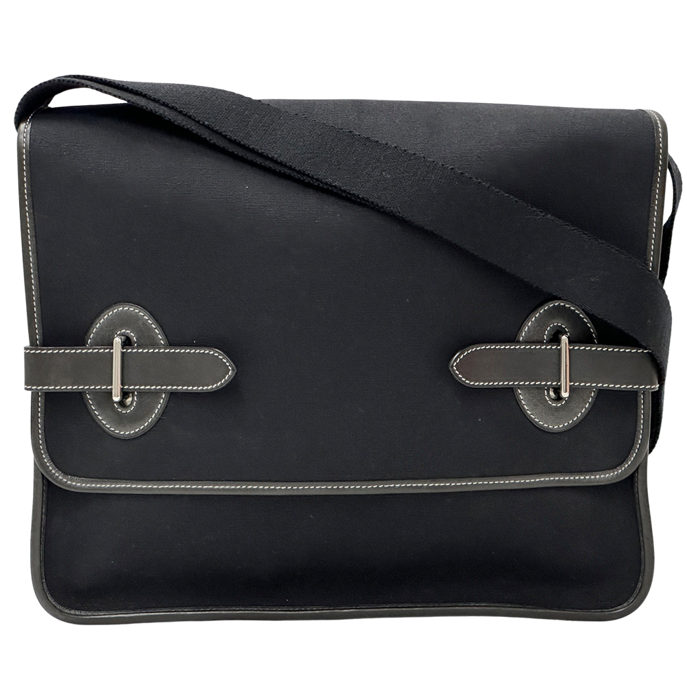 エルメス HERMES バッグ ブエナベンチュラ PM メンズ ブランド ショルダーバッグ トワルオフィシエ ブラック シルバー金具拍卖