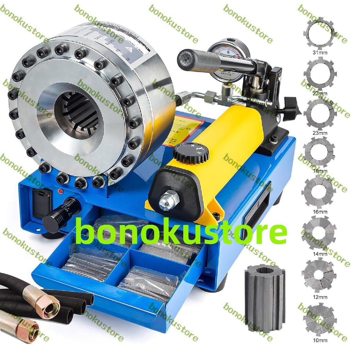 手動油圧圧着機 8セットの金型が付属し 手動収縮機 高圧油管油圧ホース圧着機 35Mpa ホースかしめ工具 油圧ホースパイプ圧着機拍卖