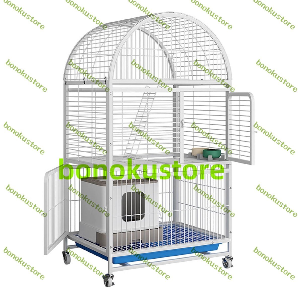 猫 猫 ケージ 大型 広いスペース ペット 猫 耐久性 ケージ 大型 ロック可能なユニバーサルホイール ケージ 自動ロック(3層79X63X145cm)拍卖