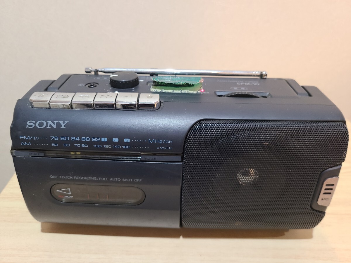 ★ ソニー SONY CFM-10 ラジカセ ラジオカセットコーダー ブラック オーディオ機器拍卖