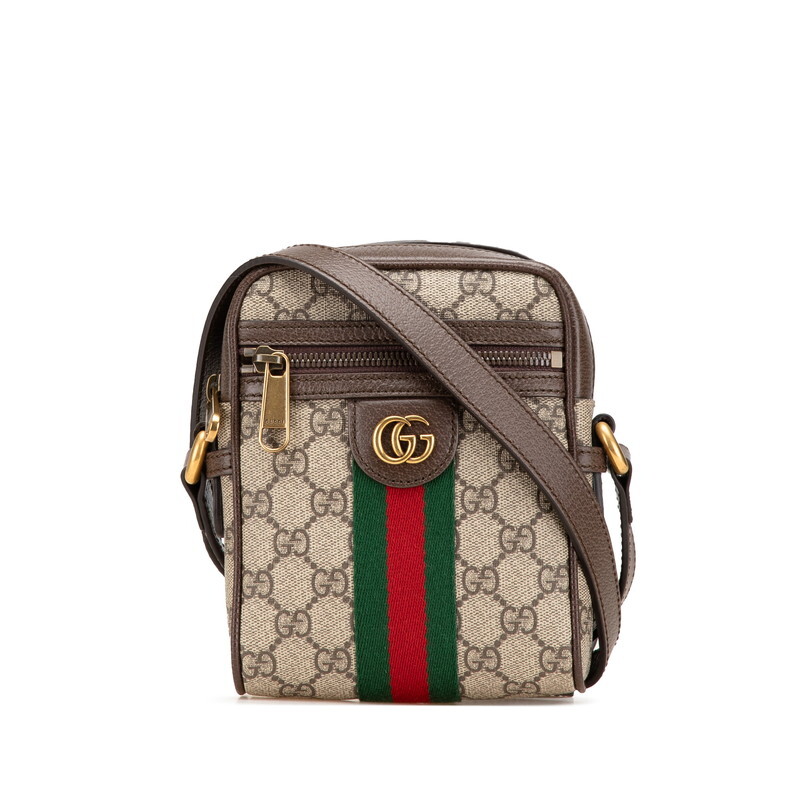 グッチ GGスプリーム オフィディア ショルダーバッグ 598127 ベージュ ブラウン PVC レザー レディース GUCCI 【中古】拍卖