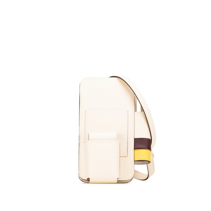 エルメス ウェイ 斜め掛け ショルダーバッグ スマホショルダー フォンポーチ ナタ ボルドー ジョーヌナプル HERMES 【中古】拍卖