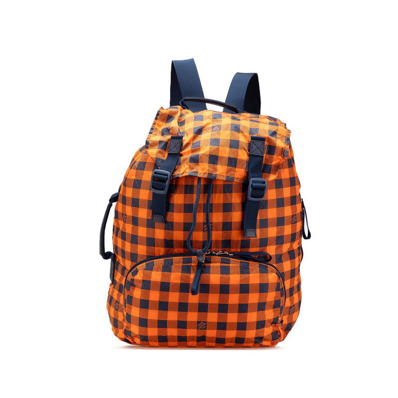 ルイ ヴィトン ダミエ アバンチュール リュック バックパック N41188 オレンジ ネイビー ナイロン レザー LOUIS VUITTON 【中古】拍卖