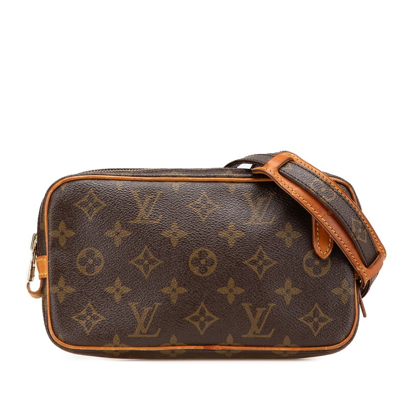 ルイ ヴィトン モノグラム ポシェット マルリー バンドリエール 斜め掛け ショルダーバッグ M51828 ブラウン PVC LOUIS VUITTON 【中古】拍卖