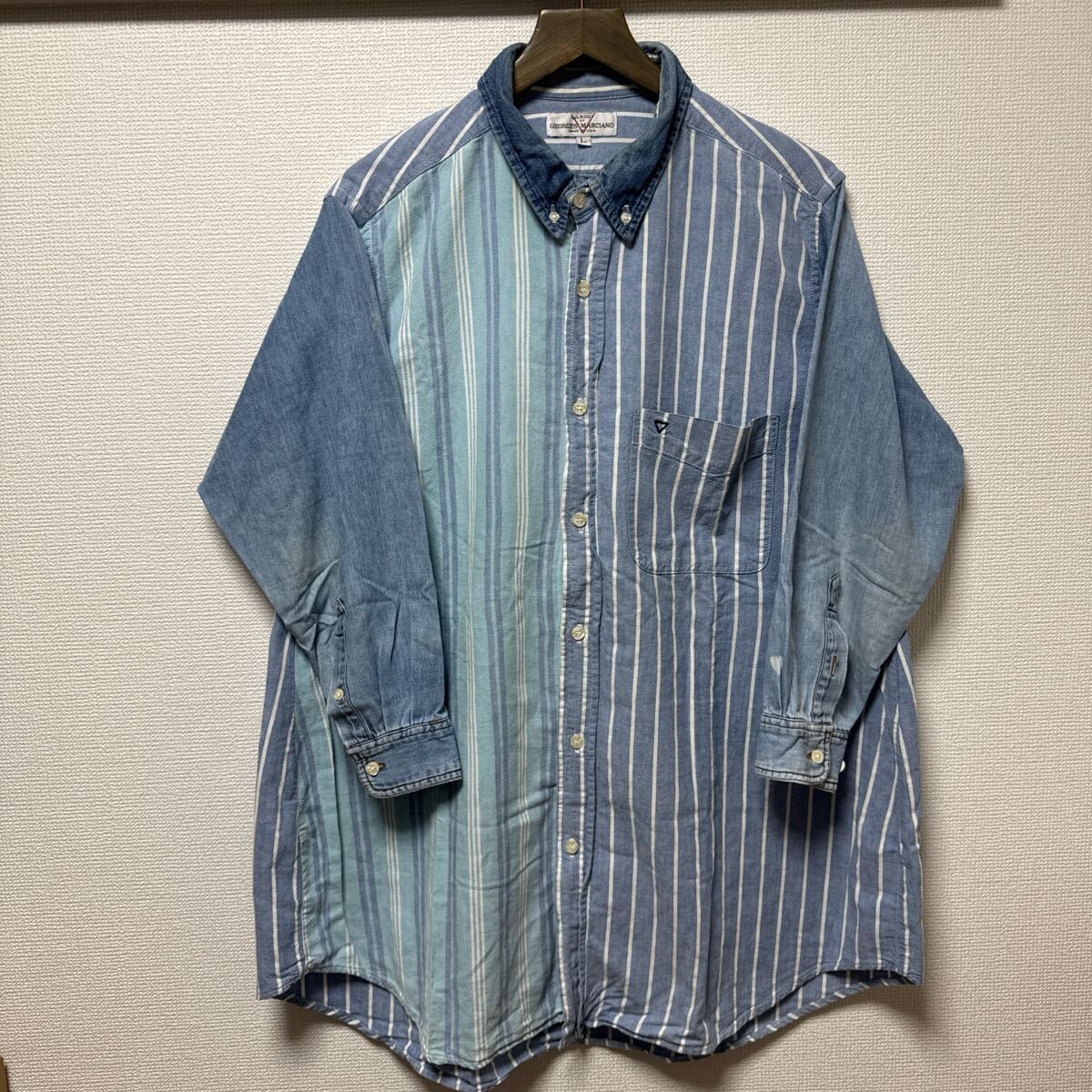 guess by georges marciano ストライプ デニムシャツ拍卖