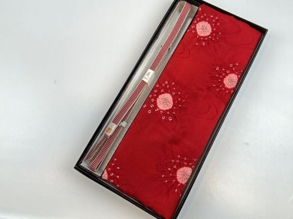 ▼三作▼送料無料 正絹 高級 帯揚げ・帯締めセット 日本製 C1581拍卖