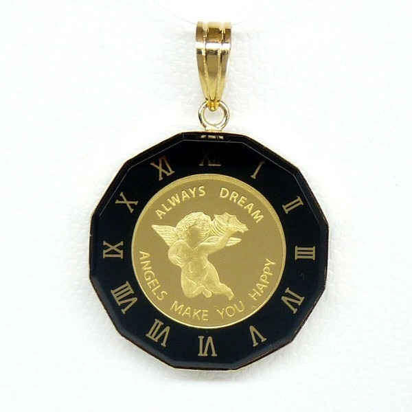 【24金】K24エンジェルコイン×純金1/25oz ペンダントトップ#3拍卖