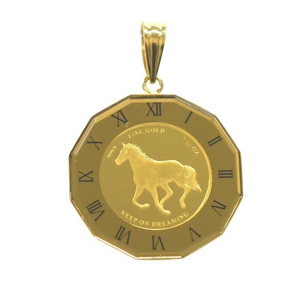 【24金×18金】PAMホース純金コインペンダント 限定価格販売中 K24 K18拍卖