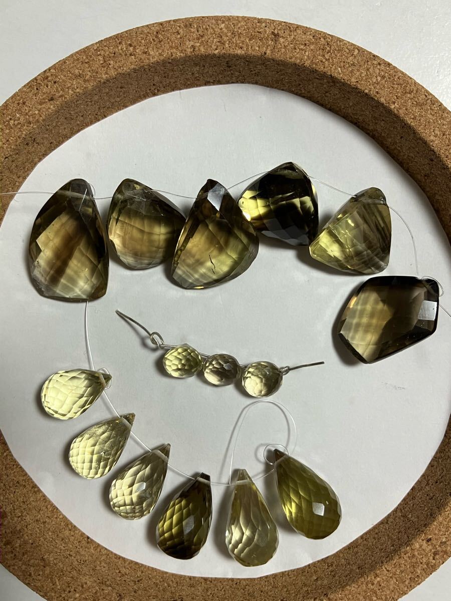 レモンクォーツ ビアクォーツ? 3種15個セット拍卖